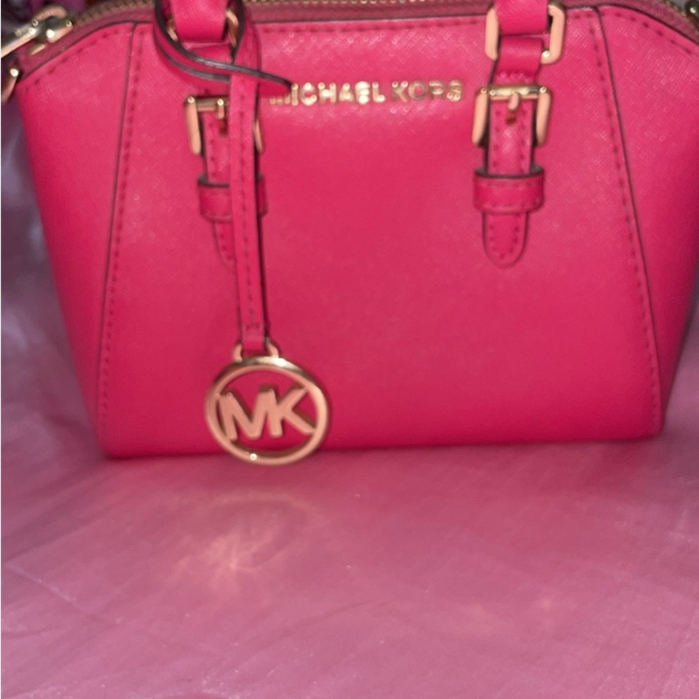 Michael Kors Pink Mini Bag with Gold Hardware